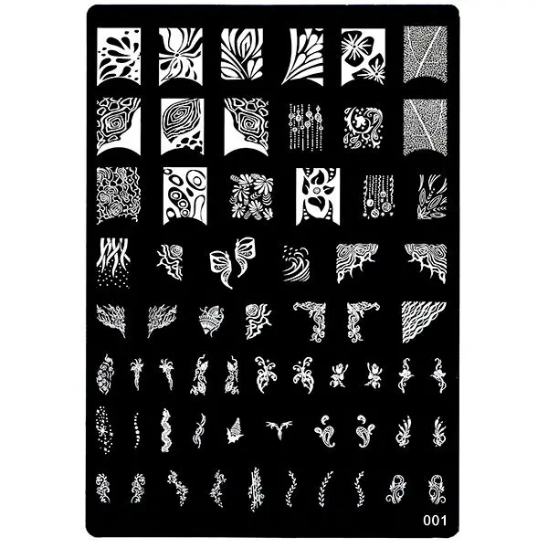 Template for stamping nail art with engraved motifs - 001, XL
