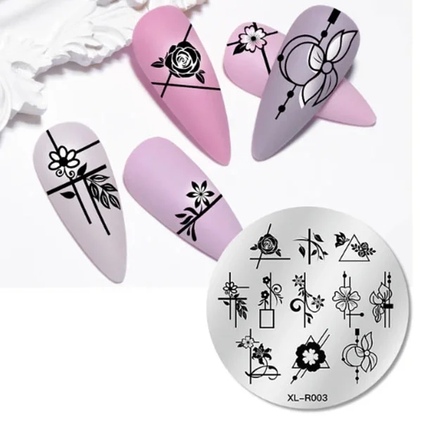 Nail art plate B02 - various motifs