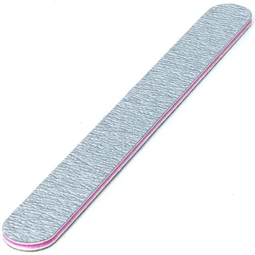 Nail file zebra with pink centre - straight, 100/100