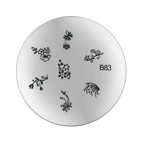 Nail art stamping plate B83