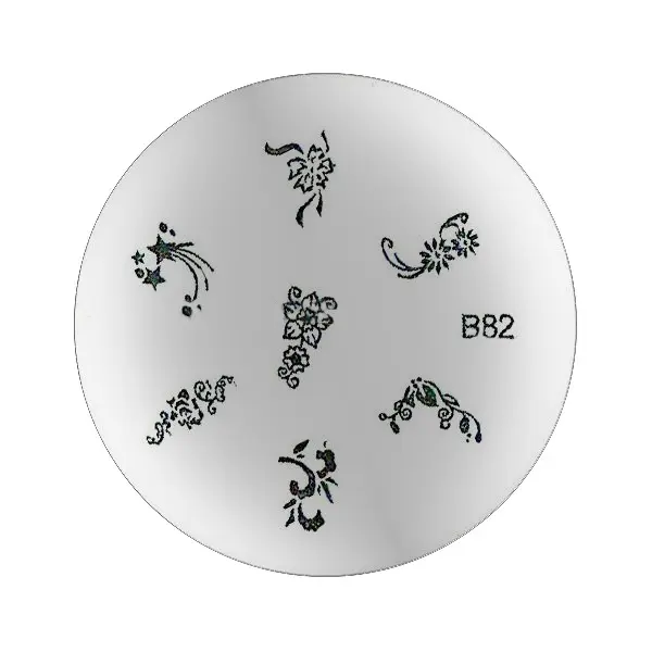 Floral stamping template - B82