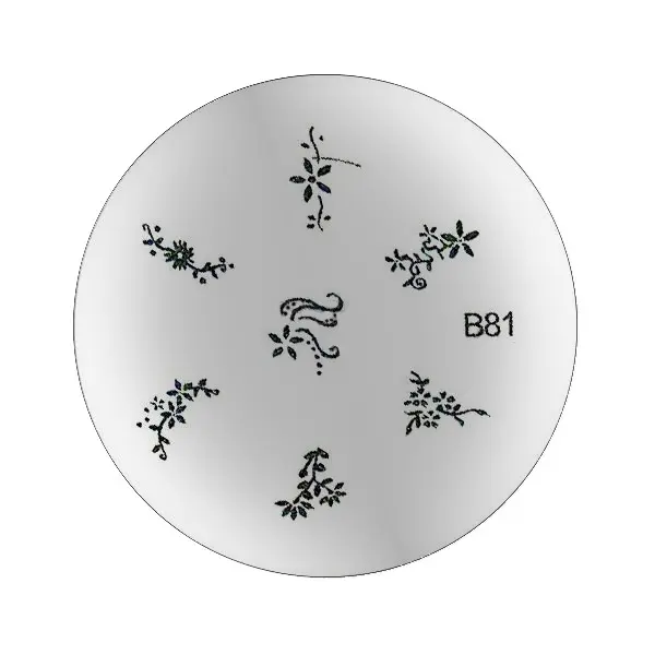 Stamping disc with flowers - B81