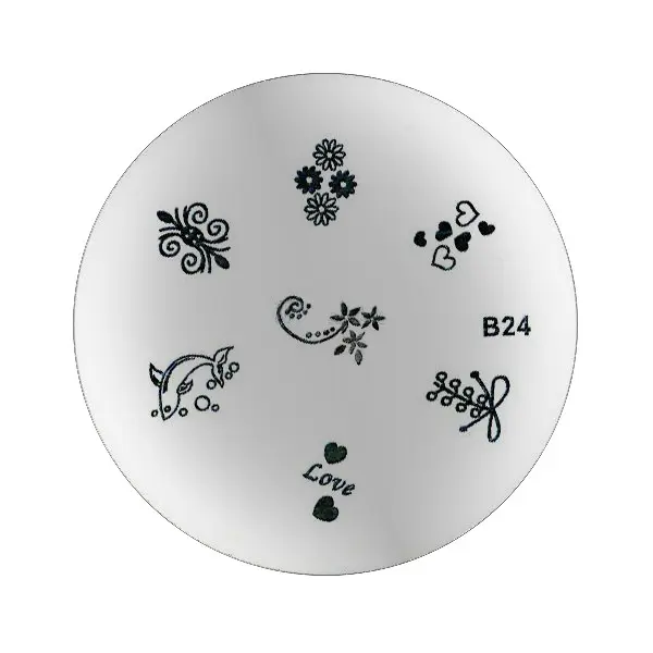 B24 - Nail art stamping template