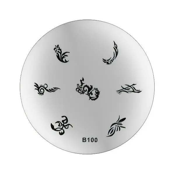 Nail art stamping plate - B100