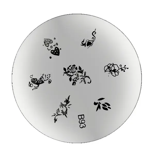 B93 - Stamping disc with engraved flowers