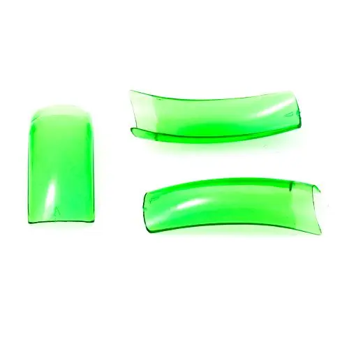 Green transparent tips Inginails, 100pcs box