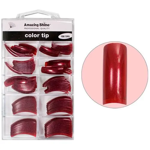 Coloured tips, red, Siam - 100pcs, no.1 - 10