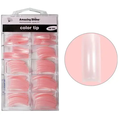 Pink Pearl, 100pcs - coloured tips, no.1 - 10