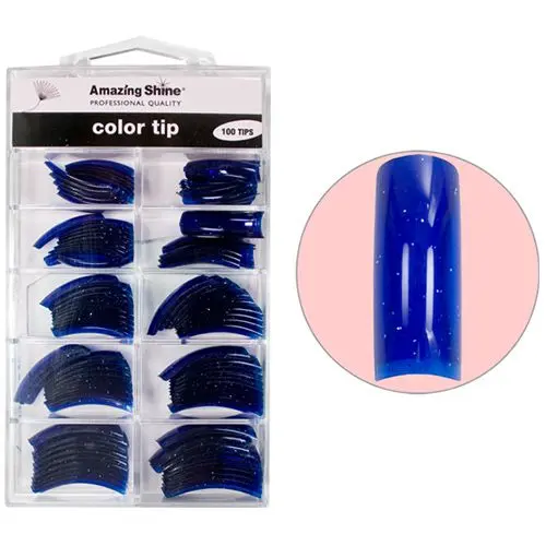 Blue Night coloured tips in box, 100pcs, no.1 - 10