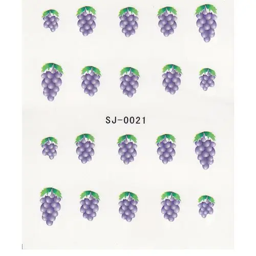 Water decals - purple grapes, leaves