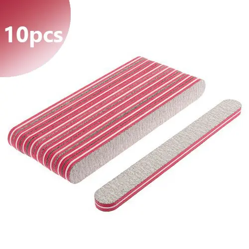 10pcs pack - Inginails Nail file with red double centre, zebra - 80/80
