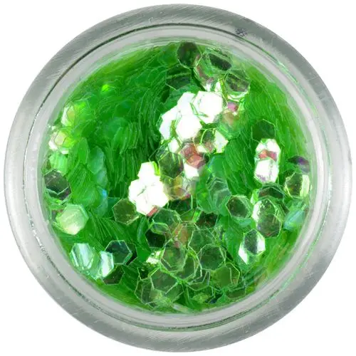 Light green confetti - hexagons aqua elements