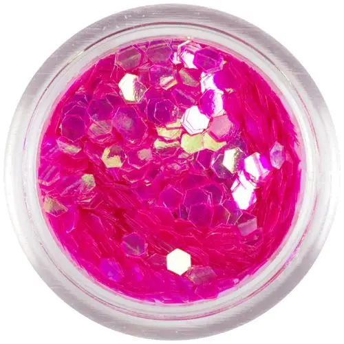 Hexagons aqua elements - deep pink