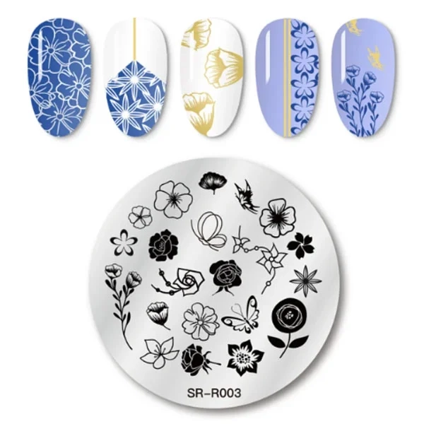 Nail stamping plate m25 - various motifs