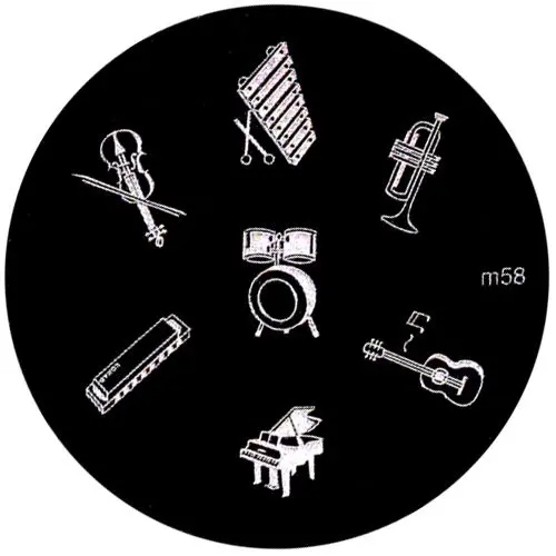 Nail stamping plate m58 - various patterns