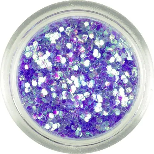 Light violet hexagon, 1mm - pearlescent