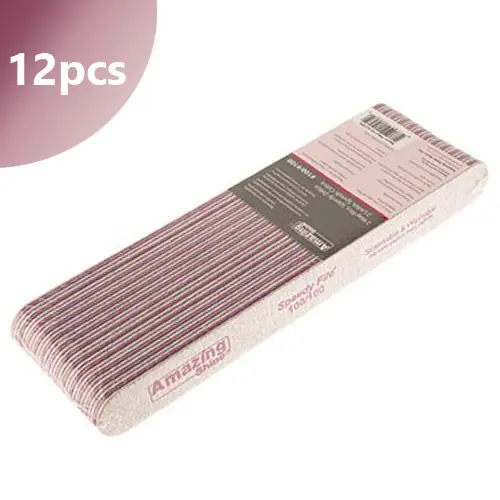12pcs - Nail file Profi Speedy zebra, pink centre 100/100