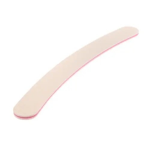 Inginails White nail file with pink centre, banana 80/80
