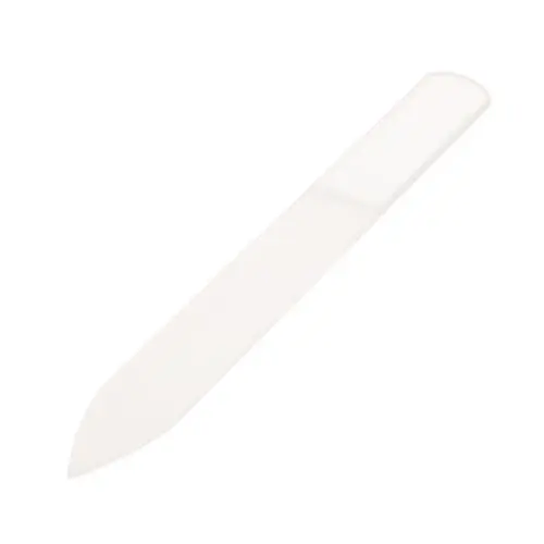 Glass nail file - transparent, double-sided small - 90mm