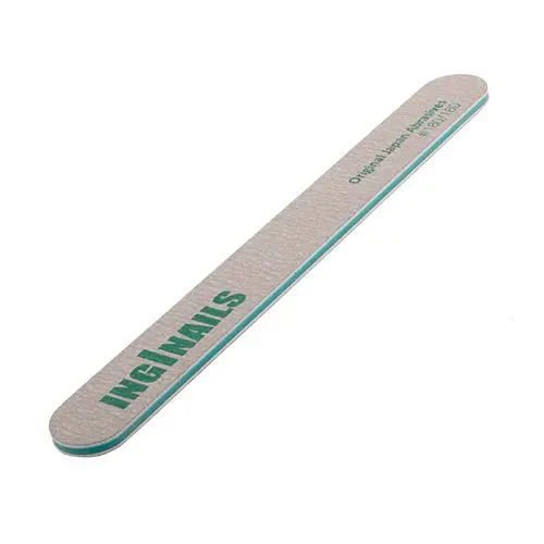 Inginails Straight nail file, zebra - green centre, 180/180