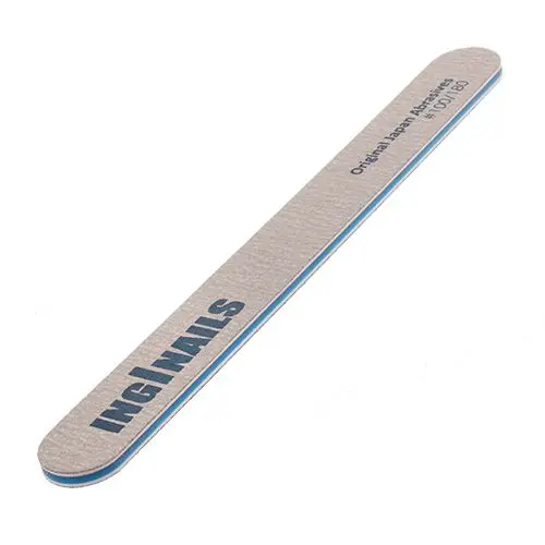 Inginails Nail file 100/180 - straight, zebra with blue centre