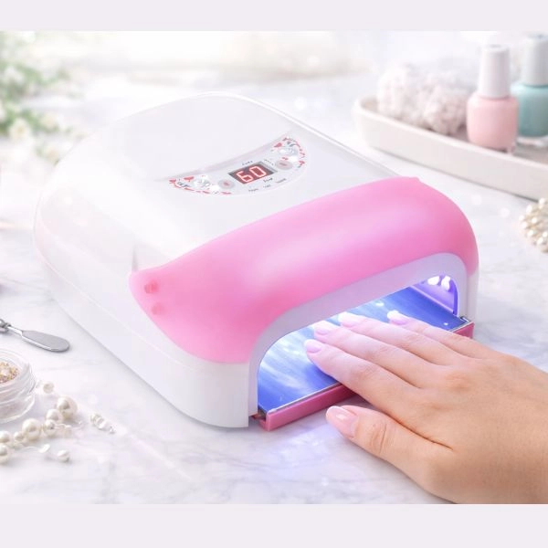 4-bulb digital UV Lamp/drier - neon pink - 36W up to 600s.