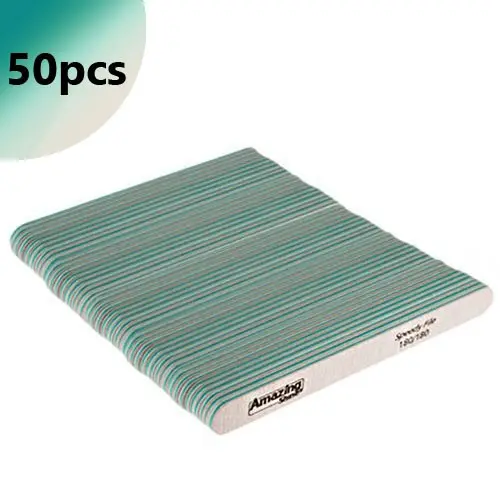 50pcs - Nail file Profi Speedy Zebra - rectangle 180/180, green centre