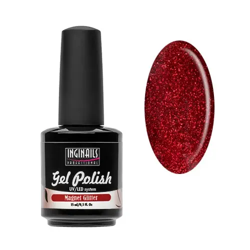 UV gélový lak Inginails Professional 15ml - Magnet Glitter