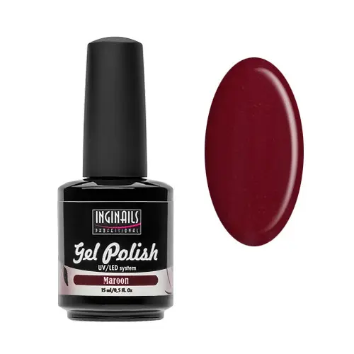 Maroon 15ml - UV gél/lak na nechty Inginails Professional 