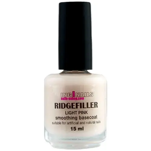 Ridge Filler pink 15ml - base coat to smoothen and fortify nails Inginails 