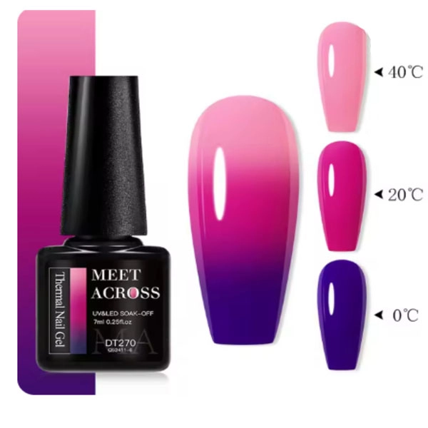 THERMO gel polish - Pink/Blue DT270, 7 ml