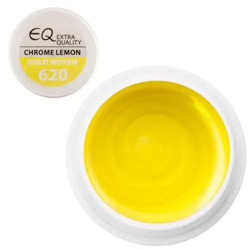 620 Gold Woven – Chrome lemon, coloured UV gel 5g