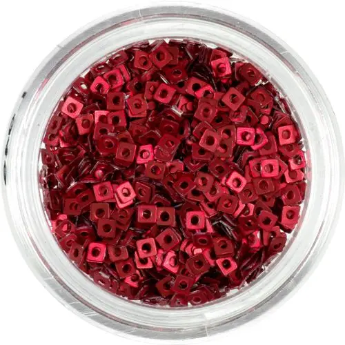 Small Squares with Hole - Dark Red