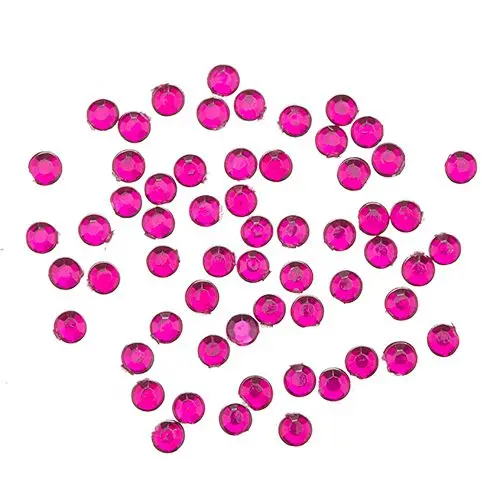 Cyclamen pink nail decorations, 1,5 mm - round rhinestones in sack, 90pcs