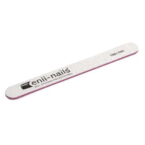 Straight nail file, zebra - 100/100