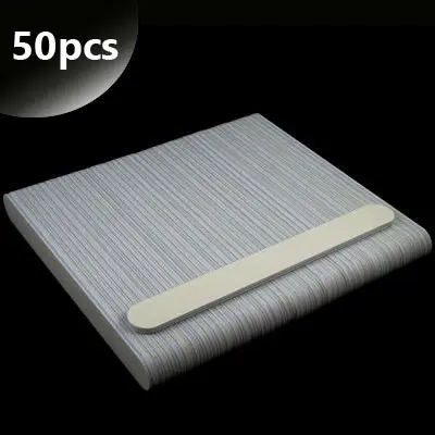 50pcs - Inginails Professional nail file, white, straight 100/180