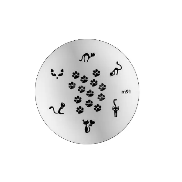 Stamping plate M91 - cat designs