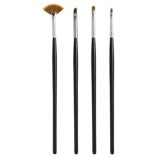 Modelling brushes for nails, 4pcs - black