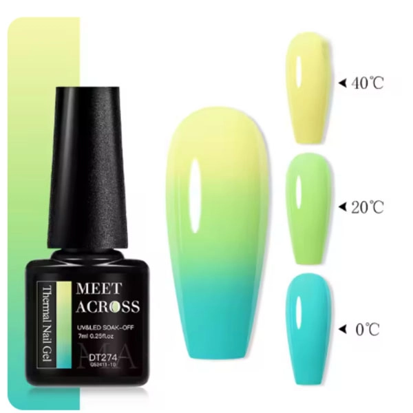 THERMO gel polish - Yellow/Turquoise DT274, 7 ml