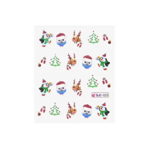Nail art water decals with Christmas motif - 025