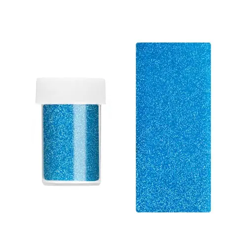 Decorative nail foil - blue with pixel-like reflections