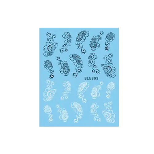 Water decals with motif of lacy flowers – 893