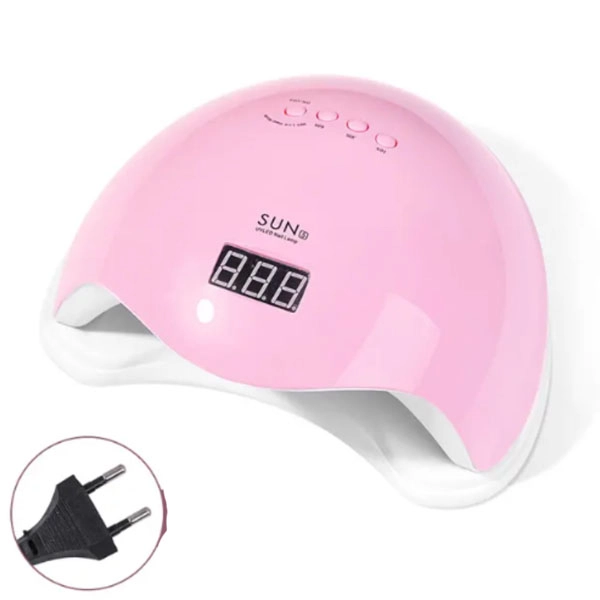 LED/UV lamp for gel nails, pink - 48W