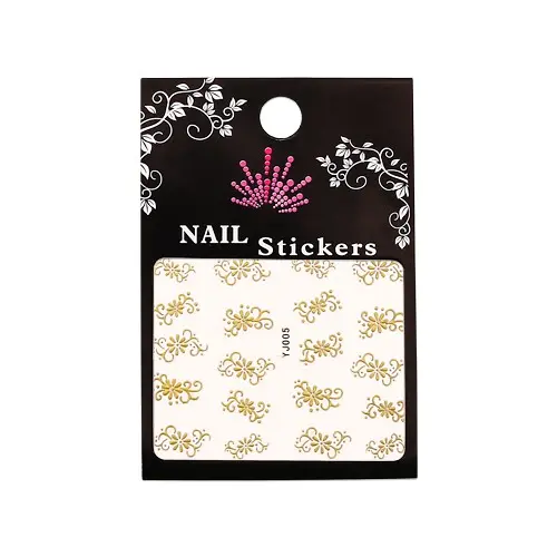 3D stickers – gold flowers - YJ005