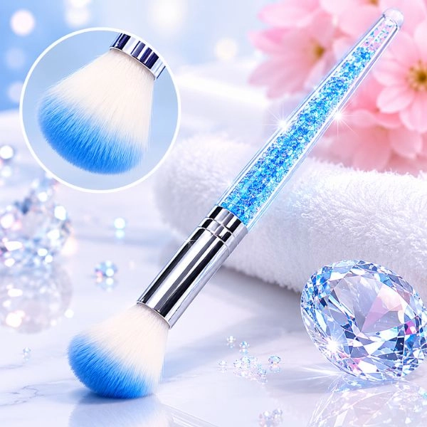 Blue dust removing brush with stones