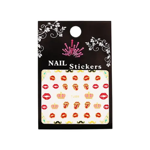 Water decals with motif of moustache, lips, crown – TJ085