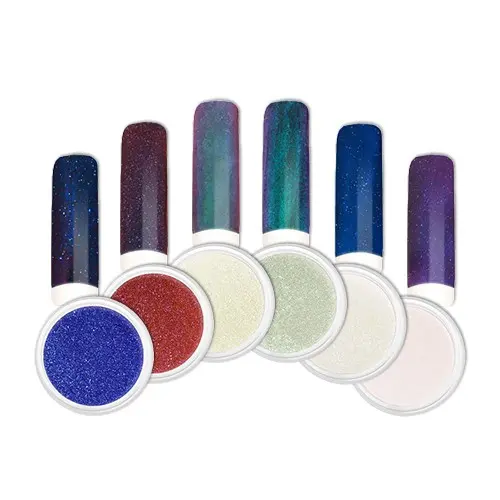 Nail art powder - Kit of coloured mirror powders no.1