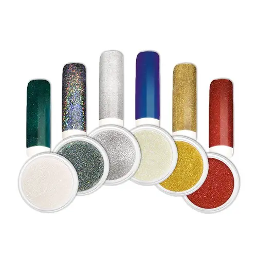 Nail art powder - Kit of coloured mirror powders no.2