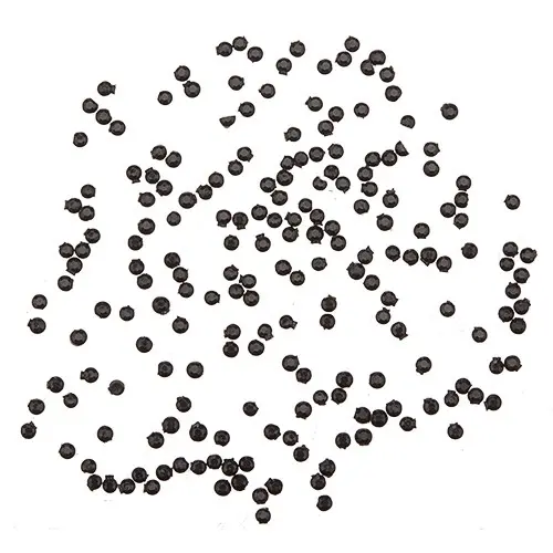 Nail art decorations 1,5mm - 20pcs round rhinestones in bag, black