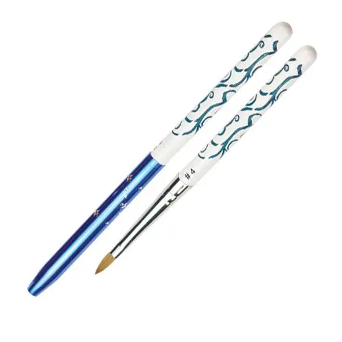 Size 4 professional nail brush for acrylic systems - blue